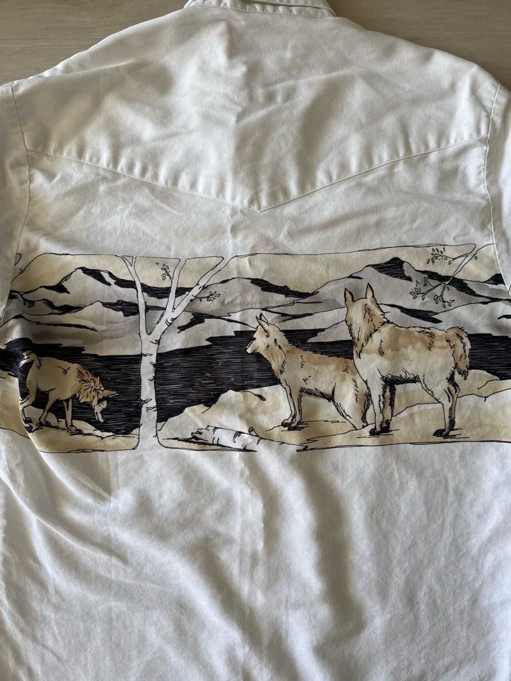 Vintage Roper Rodeo Blue Wolf Shirt - Picture 8 of 9